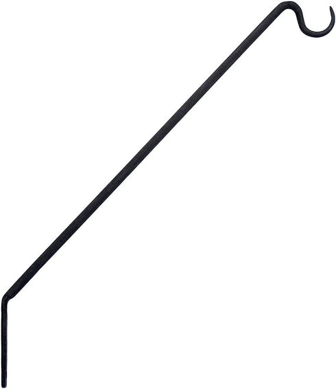 Achla Designs BGP-09, Angled Mount Bracket Shepherd's Pole, Black